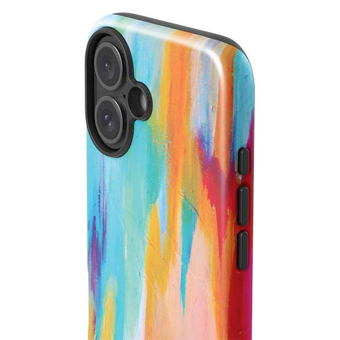 Multicolor Brush Stroke by Etta Vee iPhone 16 Impact Case