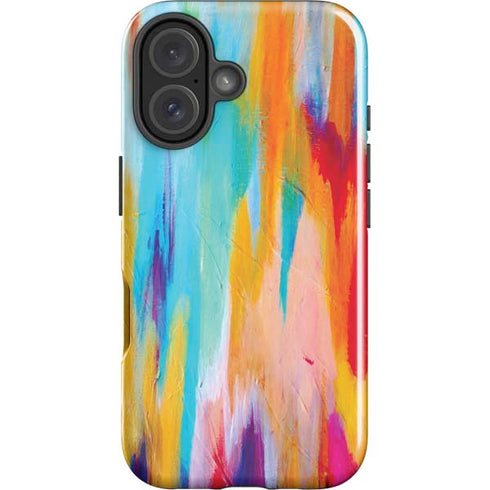 Multicolor Brush Stroke by Etta Vee iPhone 16 Plus Impact Case