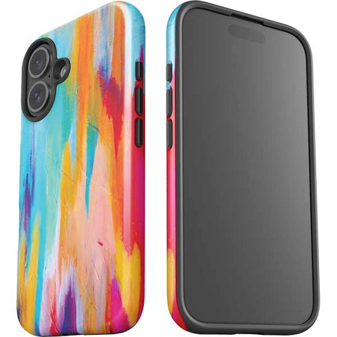 Multicolor Brush Stroke by Etta Vee iPhone 16 Plus Impact Case