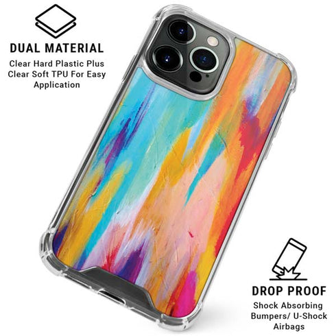 Multicolor Brush Stroke by Etta Vee iPhone 16 Pro Max Clear Case