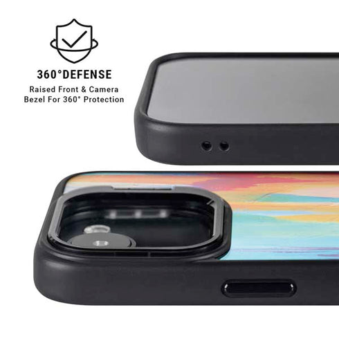 Multicolor Brush Stroke by Etta Vee iPhone 16e Kickstand Case