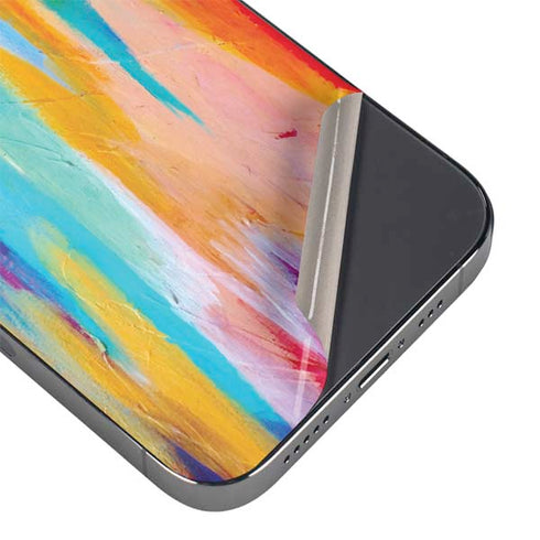 Multicolor Brush Stroke by Etta Vee iPhone 16e Skin
