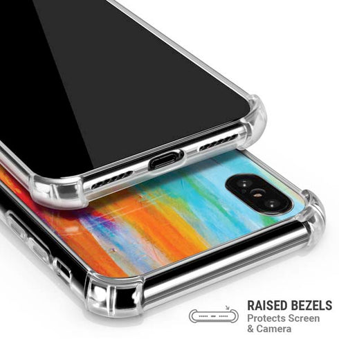 Multicolor Brush Stroke by Etta Vee iPhone X/XS Clear Case