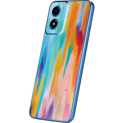 Multicolor Brush Stroke by Etta Vee Moto G Play 4G (2024) Skin