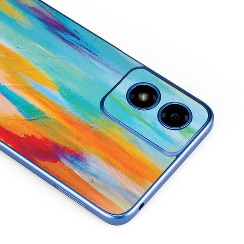 Multicolor Brush Stroke by Etta Vee Moto G Play 4G (2024) Skin