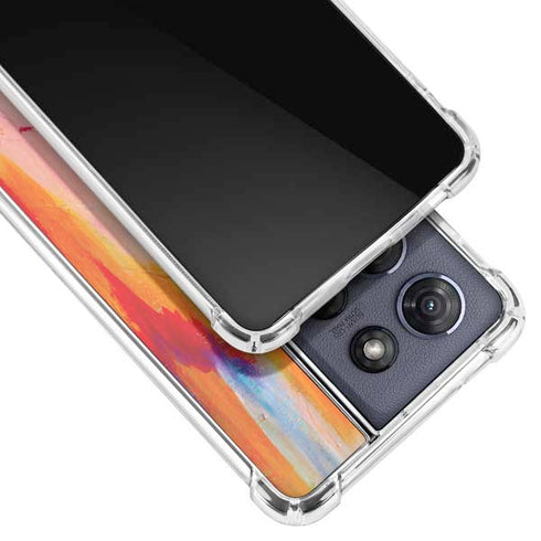 Multicolor Brush Stroke by Etta Vee Moto G Stylus 5G (2025) Clear Case