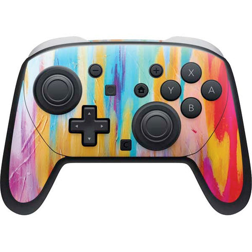 Multicolor Brush Stroke by Etta Vee Nintendo Switch 2 (2025) Pro Controller Skin
