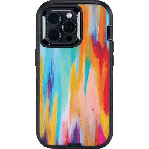 Multicolor Brush Stroke by Etta Vee Otterbox Defender iPhone Skin