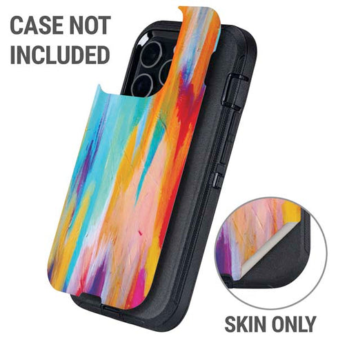 Multicolor Brush Stroke by Etta Vee Otterbox Defender iPhone Skin