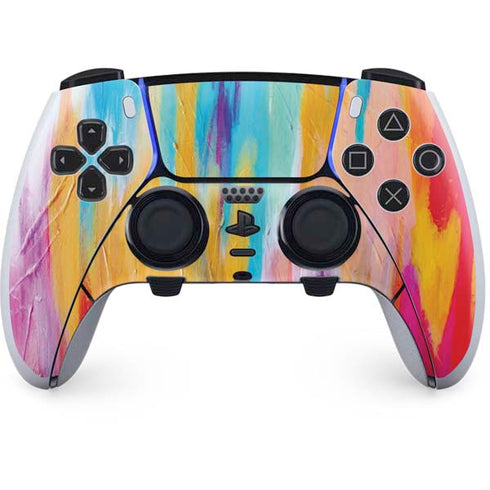 Etta Vee Multicolor Brush Stroke PS5 DualSense Edge Pro Controller Skin