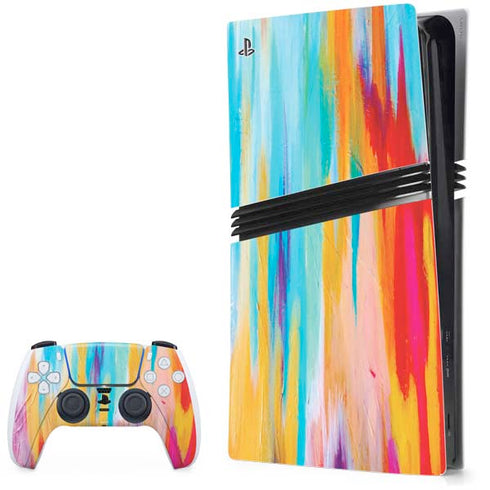 Multicolor Brush Stroke by Etta Vee PS5 Pro Bundle Skin