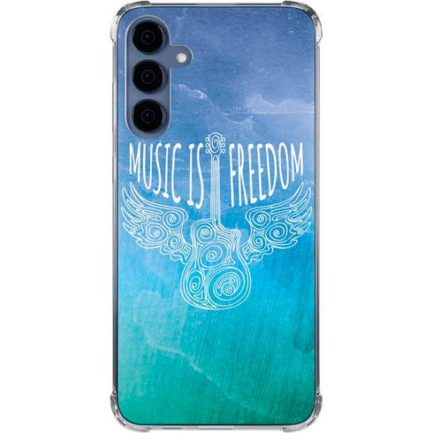 Music Is Freedom Galaxy A55 5G Clear Case