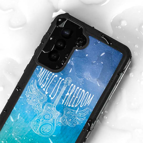 Music Is Freedom Galaxy S24 Plus Waterproof Case