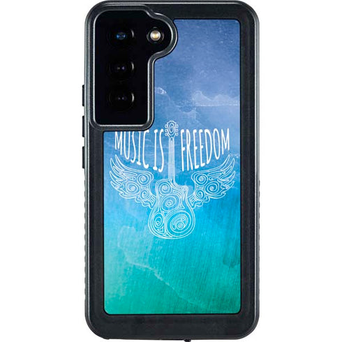 Music Is Freedom Galaxy S24 Waterproof Case