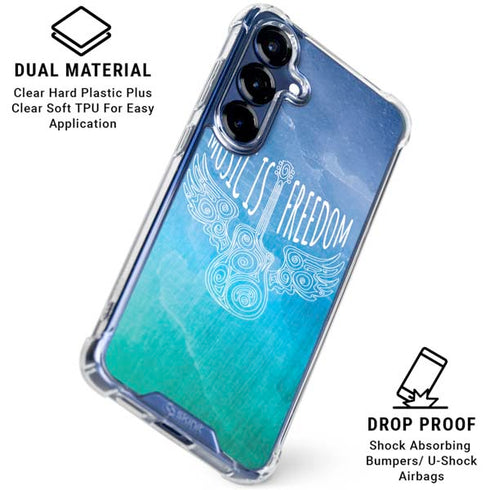 Music Is Freedom Galaxy S25 Clear Case