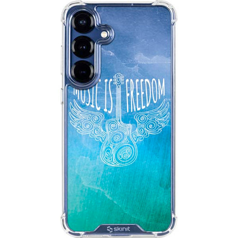 Music Is Freedom Galaxy S25 Plus Clear Case