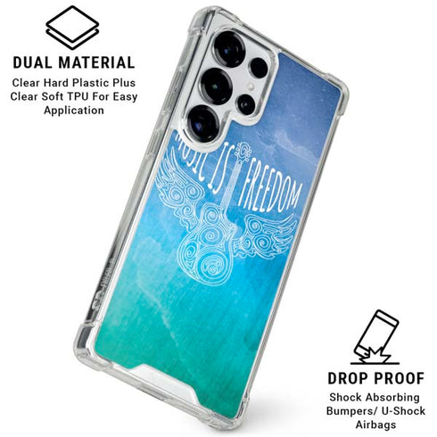 Music Is Freedom Galaxy S25 Ultra Clear Case