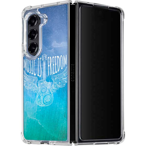 Music Is Freedom Galaxy Z Fold5 5G Clear Case