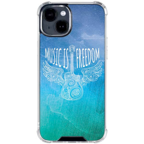 Music Is Freedom iPhone 15 Clear Case