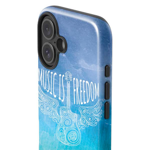 Music Is Freedom iPhone 16 Plus Impact Case