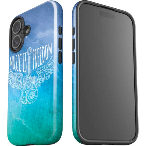 Music Is Freedom iPhone 16 Plus Impact Case