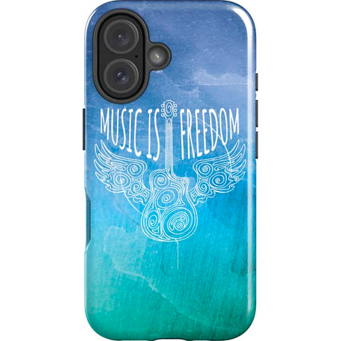 Music Is Freedom iPhone 16 Plus Magsafe Impact Case