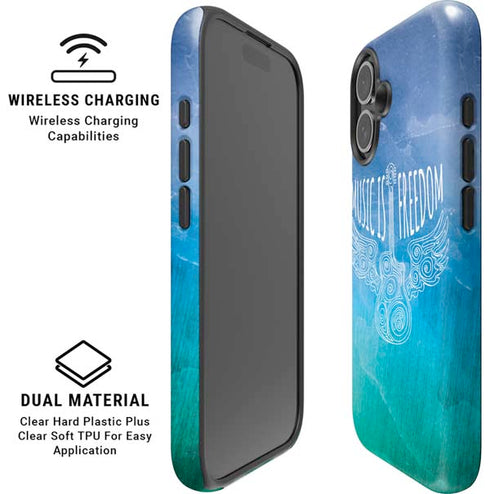 Music Is Freedom iPhone 16 Plus Magsafe Impact Case