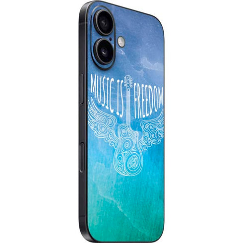 Music Is Freedom iPhone 16 Skin