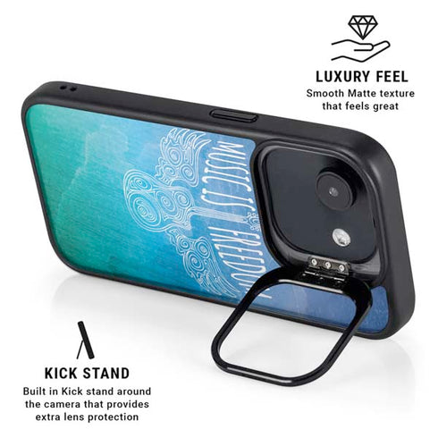 Music Is Freedom iPhone 16e Kickstand Case
