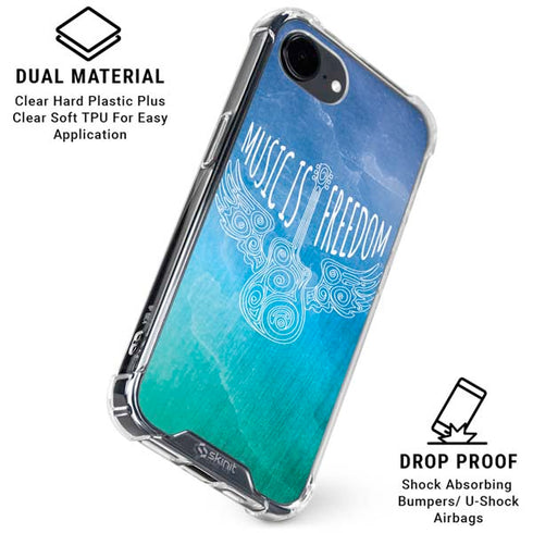 Music Is Freedom iPhone 16e Clear Case
