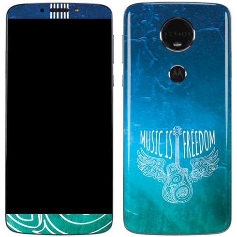 Music Is Freedom Moto E5 Plus Skin