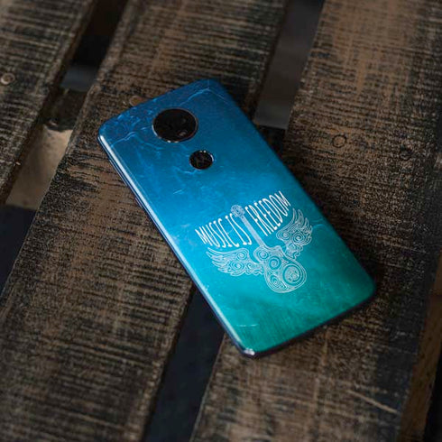 Music Is Freedom Moto E5 Plus Skin