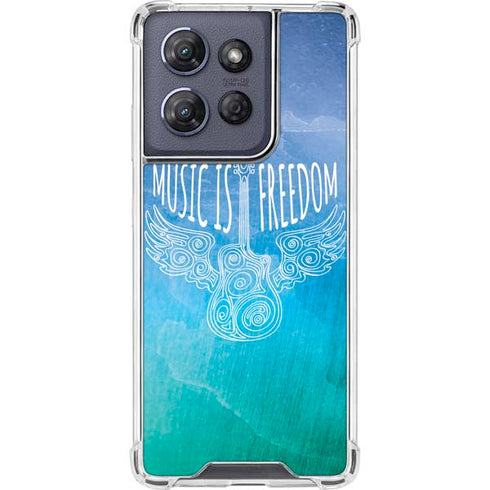 Music Is Freedom Moto G 5G (2025) Clear Case