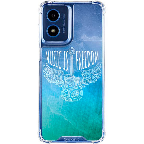 Music Is Freedom Moto G Play 4G (2024) Clear Case