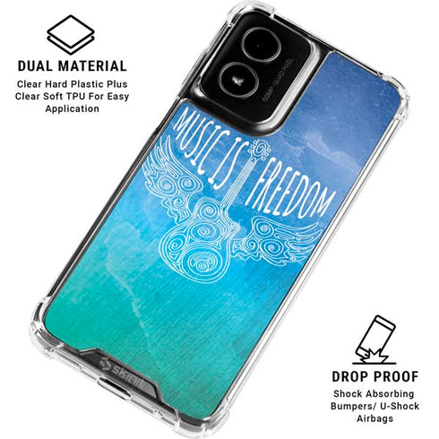 Music Is Freedom Moto G Power 5G (2024) Clear Case