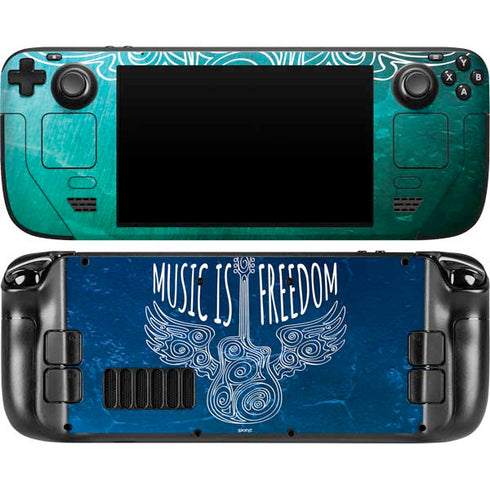 Music Is Freedom Steam Deck Handheld Gaming Computer OLED Skin