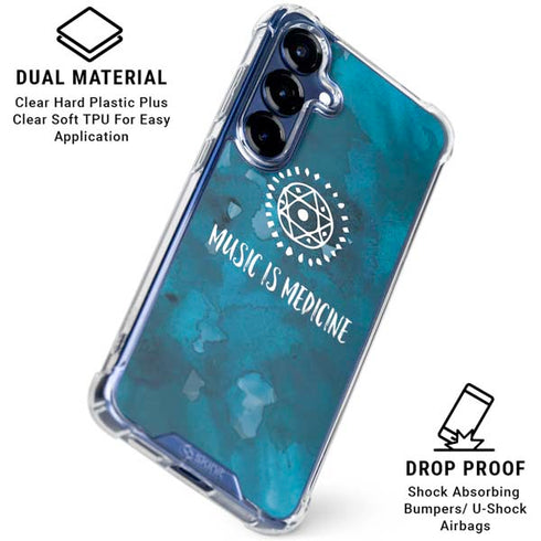 Music is Medicine Galaxy S25 Clear Case