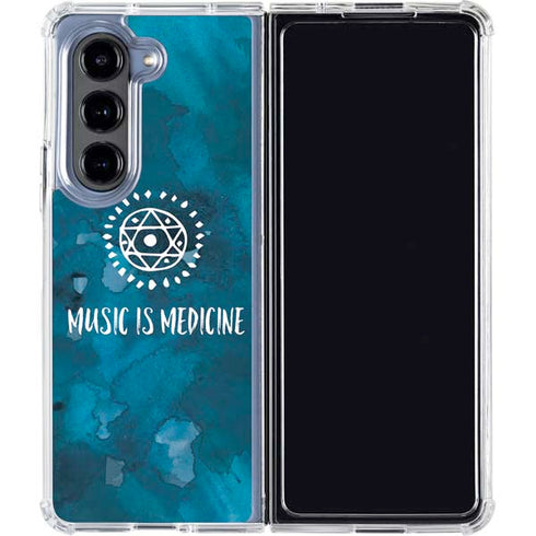 Music is Medicine Galaxy Z Fold5 5G Clear Case