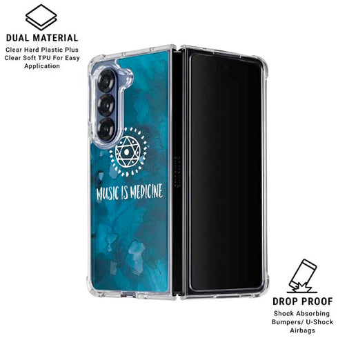 Music is Medicine Galaxy Z Fold6 Clear Case