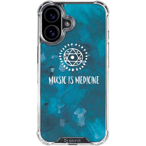 Music is Medicine iPhone 16 Plus Clear Case