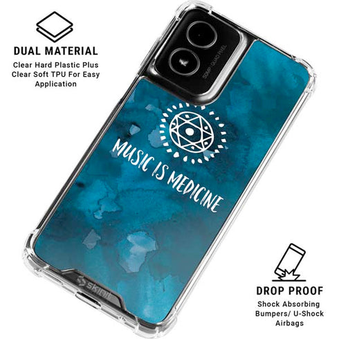 Music is Medicine Moto G Power 5G (2024) Clear Case