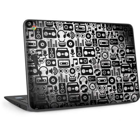 Music Pattern HP Chromebook Skin