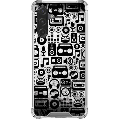 Music Pattern Galaxy A17 Clear Case