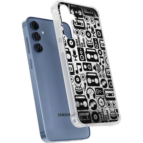 Music Pattern Galaxy A55 5G Clear Case