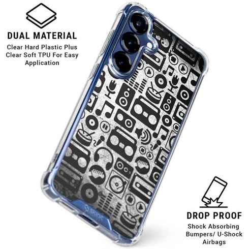 Music Pattern Galaxy S25 Plus Clear Case