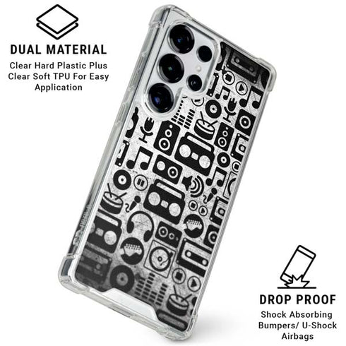 Music Pattern Galaxy S25 Ultra Clear Case