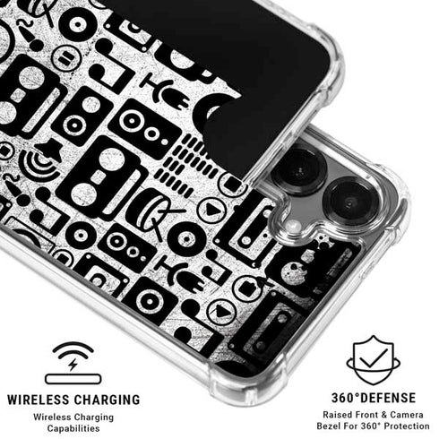 Music Pattern Galaxy S26 Clear Case