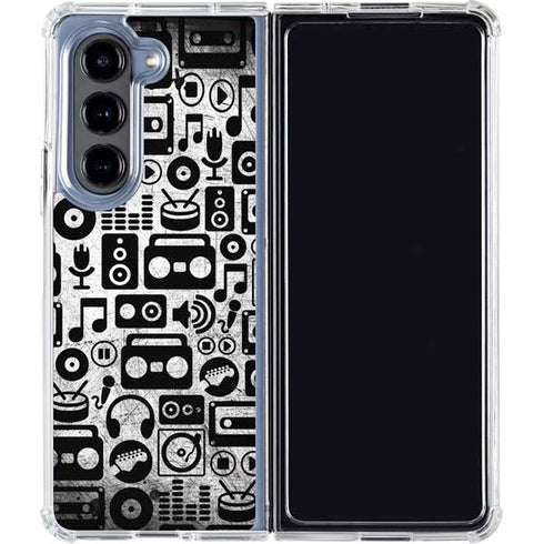 Music Pattern Galaxy Z Fold5 5G Clear Case