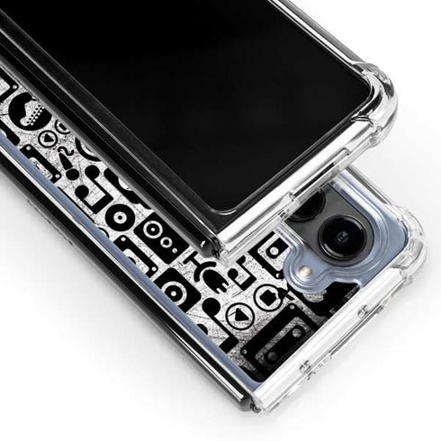 Music Pattern Galaxy Z Fold5 5G Clear Case