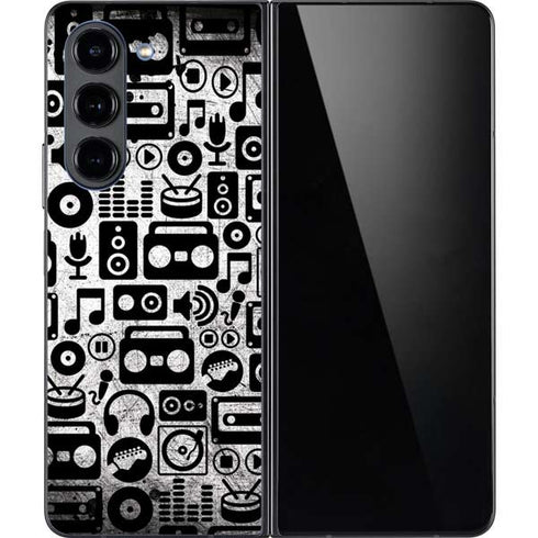 Music Pattern Galaxy Z Fold5 5G Skin